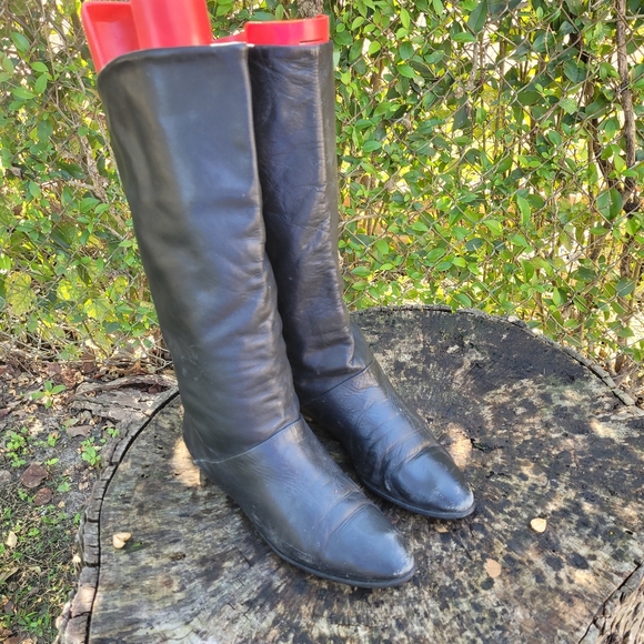Women Vintage Tall Riding Boots Made In Brazil Size 1/2/Women